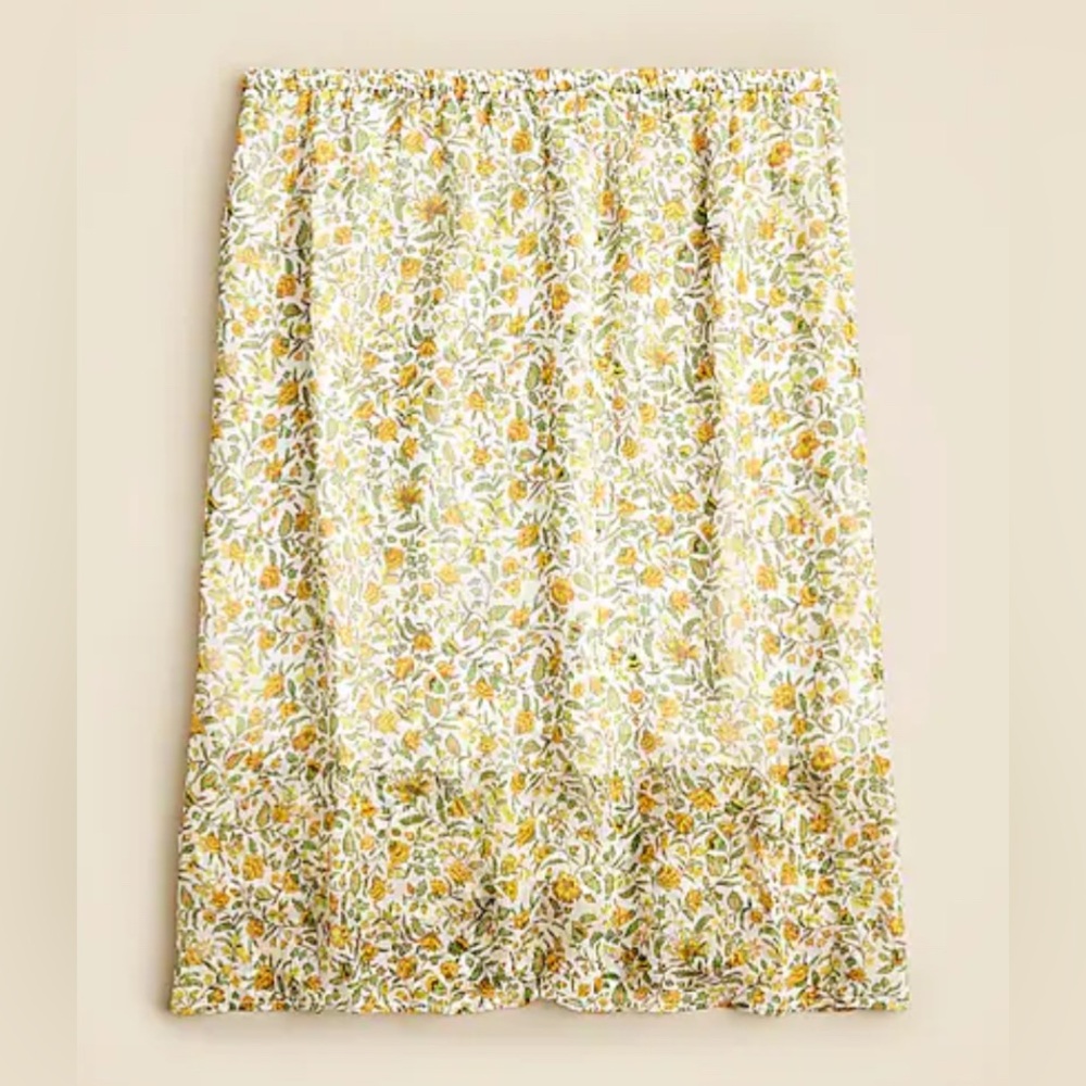 J. Crew Gwen knee length slip skirt layered chiffon size Medium